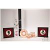 Image 2 : Two Limoges hand painted and hand gilded demitasses with saucers, hat pin holder with hat pins and t