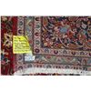 Image 3 : 100% handmade Iranian wool carpet "Kashan" with center medallion, red background and overall floral 