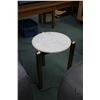 Image 2 : Four modern marble top occasional tables including three 21" H X 16" D side table plus similar style
