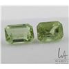 Image 2 : 6.84 ct Certified Himalayan Peridot Gemstone Pair with certificate provided by consignor