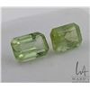 Image 3 : 6.84 ct Certified Himalayan Peridot Gemstone Pair with certificate provided by consignor