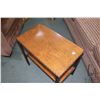 Image 2 : Antique two tier side table with sculpted edge, 23" H X 24" X 14"