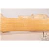 Image 9 : Hand carved elephant ivory tusk featuring a parade of four elephants and a crocodile, 25" in length 