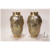 Image 2 : Pair of antique Chinese bronze dragon vases with Taotie mask handles, makers stamp on base, not tran