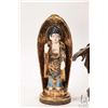 Image 3 : Veronise Chinese made Buddha 7" in height pair of Amitabha Buddhas and small brass dish