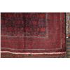 Image 2 : 100% handmade Iranian wool carpet "Baluchi" with geometric pattern with deep red background, highlig