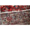 Image 3 : 100% handmade Iranian wool carpet "Hamdan" with center medallion, red background and overall floral 