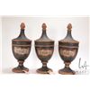 Image 1 : Three decor Creative Co-op "apothecary" style lidded jars, each 14" in height.