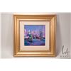 Image 1 : Mouly, Marcel, gilt framed original acrylic on canvas painting, titled on verso "Le Port Rose" signe