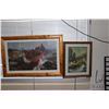 Image 1 : Two voyageur motif prints including titled "Canoe Shooting the Rapids" by Frances Anne Hopkins 1879,