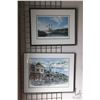 Image 1 : Two framed Alberta transportation prints including "Steamer Northcote @ Fort Edmonton, 1875", overal