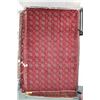 Image 1 : 100% handmade Iranian wool carpet "Turkman" with overall geometric design, red background and highli