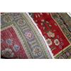 Image 3 : 100% handmade Iranian wool carpet "Tabriz" with center medallion, red background and highlights of g