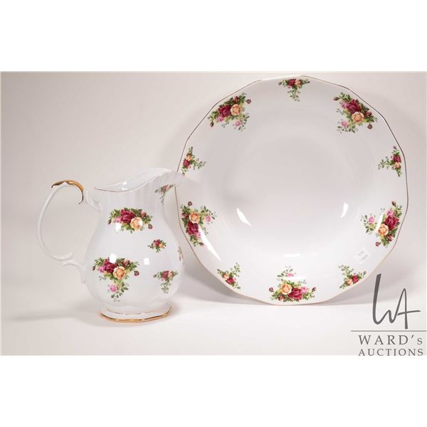 Royal Albert Old Country Roses water jug with 15  diameter wash bowl