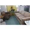 Image 1 : Kravet Furniture Inc. striped upholstered 80" couch with complimenting parlour chair