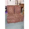 Image 1 : Two modern fully upholstered and skirted dining chairs