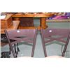 Image 3 : Two metal dining chairs with upholstered seat, note: need cleaning