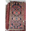 Image 1 : 100% handmade Iranian wool carpet "Zanjan" with multiple medallions, red background and highlights o