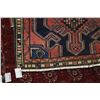 Image 2 : 100% handmade Iranian wool carpet "Zanjan" with multiple medallions, red background and highlights o