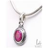 Image 2 : 1.76 gram Certified Silver Ruby Gemstone pendant with certificate provided by consignor