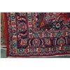Image 2 : 100% handmade Iranian wool carpet "Mashad" with center medallion, red background and overall floral 