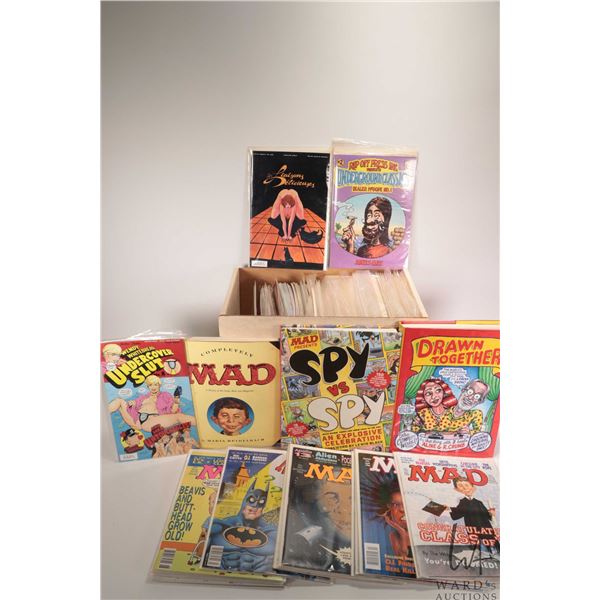 Short box of comicsof primarly Mad Magazines & Adult oriented comics.