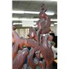 Image 9 : Hand carved rosewood room divider with cobras, winged deities and dragon, free standing, 78" H X 42"