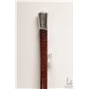Image 1 : Antique Brazilian snakewood walking stick with sterling silver top marked with British hallmarks, 36