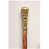 Image 1 : Antique, late 17th/ early 18th century malacca wood walking stick with Elephant Ivory top with inlai