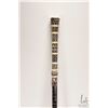 Image 1 : Antique African walking stick with horn and metal alternating ringed shaft and inlaid mother-of-pear