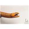 Image 5 : Hardwood walking stick with carved snake handle and brass collar, 35" in height