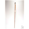 Image 2 : Vintage/ Antique Harrods bamboo style walking stick with sterling silver top marked with British hal