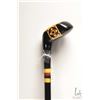 Image 1 : Antique Victorian "Sunday" stick with inlaid decorative shaft and head shaped like a golf club. Desi