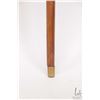 Image 3 : Wooden shaft walking stick with brass handle and tip, 33 1/2" in height