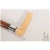 Image 5 : Antique malacca wood walking stick with elephant ivory handle, sterling silver collar engraved with 