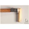 Image 7 : Antique malacca wood walking stick with elephant ivory handle, sterling silver collar engraved with 