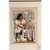 Image 2 : Two framed Egyptian style papyrus pictures, outside dimensions 15" X 12" and 19" X 20"