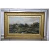 Image 1 : John Steeple (1823-1887) Antique gilt framed original watercolour painting of a idyllic country road