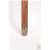 Image 2 : Antique walking stick with decorative sterling silver repousse collar and elephant ivory handle, 34 