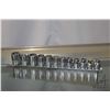 Image 1 : Twelve pieces Snap-On metric shallow sockets 8mm-19mm on socket holder