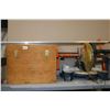 Image 1 : Ryobi Mitre saw and a Skil model 554C 8 1/4" circular saw with nine blades and homemade box and saw 