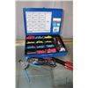 Image 1 : Thomas & Betts electrical terminal kit with wire strippers, assorted pliers and polarity tester