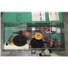 Image 2 : Small metal tool box with Powerfist air die grinder and assorted grinding and cutting tools