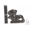 Image 4 : Inuit carved black soapstone seal, labeled Kanayook, 8 1/2" H X 9" L