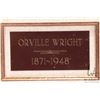 Image 2 : Shadow box framed black and white photograph of Orville Wright and the Kitty Hawk and an original si