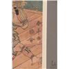 Image 3 : Framed Japanese woodblock print depicting a battle scene by artist Katsukawa Shuntei (1770-1820), ov