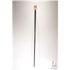 Image 2 : Antique ebonized black walking stick with hand painted Putti Rococo top and silver/ silver like coll