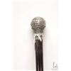 Image 1 : Antique rosewood walking stick with silver top decorated with Hindu gods and animals and engraved wi