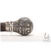 Image 8 : Antique rosewood walking stick with silver top decorated with Hindu gods and animals and engraved wi