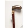 Image 1 : Vintage Brigg London rosewood walking stick with horn handle and tip, 36" in height